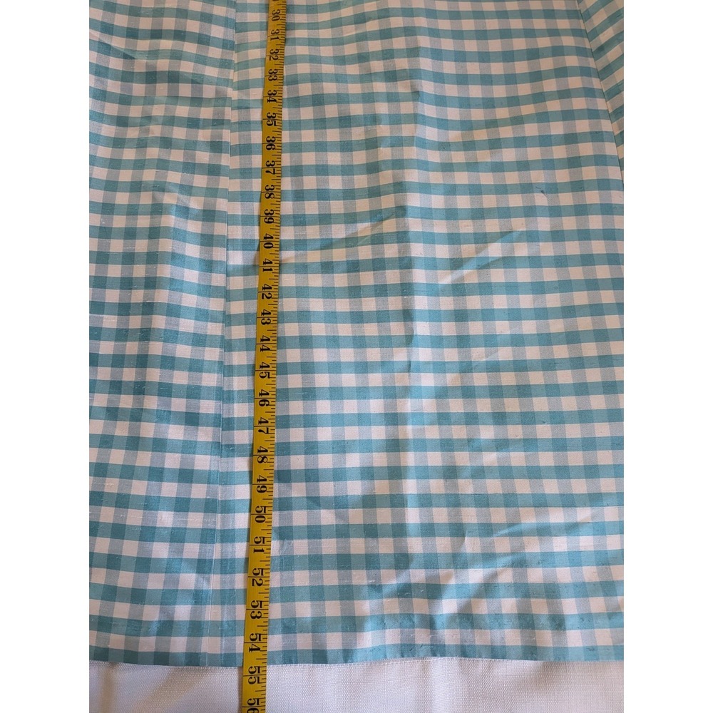 Ralph Lauren 100% Silk Blue Gingham Strapless Maxi Dress Sz 10 Quiet Luxury - Picture 5 of 11